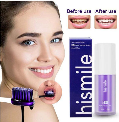 Hismile Purple Toothpaste for Teeth Whitening, Stain Removal and Colour Corrector