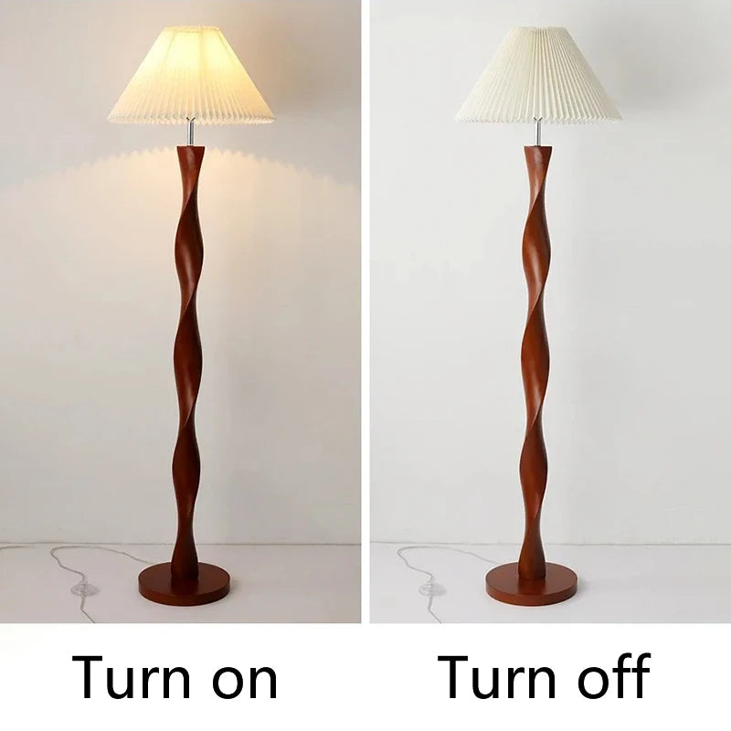 American Walnut Floor Lamps for Living Room Vintage Solid Wood