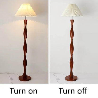 American Walnut Floor Lamps for Living Room Vintage Solid Wood