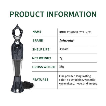 Retro Black Dark Green Kohl Powder Eyeliner