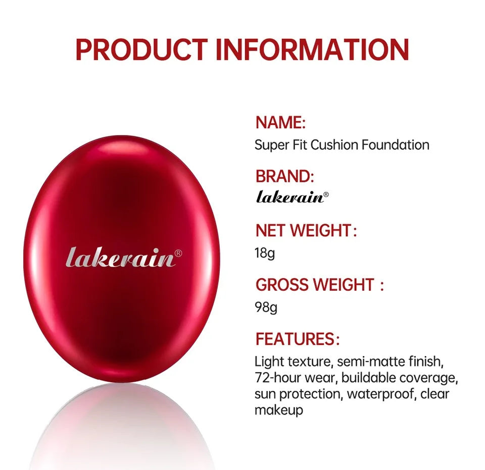 Lakerain Sunscreen Cushion Foundation Waterproof