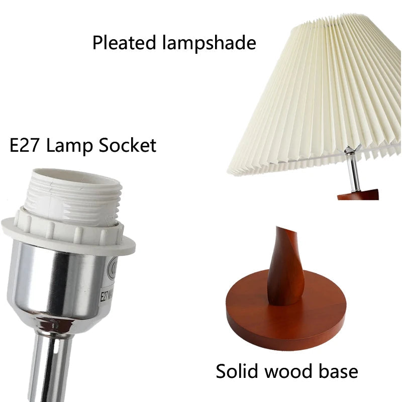 American Walnut Floor Lamps for Living Room Vintage Solid Wood