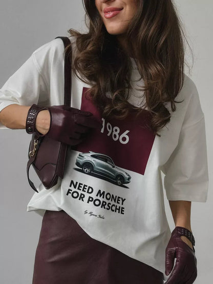 Street Y2K Versatile Pure Cotton Short-sleeved T-shirt Top