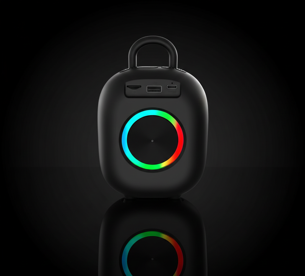 L SL-273 Ravok Portable Wireless Speaker – RGB Glow Beats with Built-in Mobile Holder