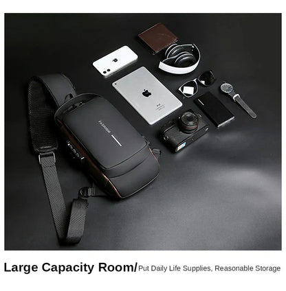 Multifunction Anti Theft USB Messenger Cross Body Travel Sling Chest Bags