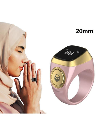Equantu Qibla Ring Tasbih Counter Prayer Reminder