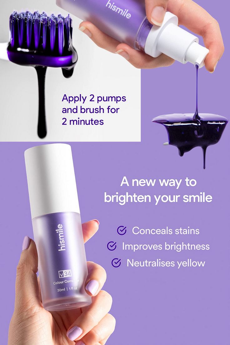 Hismile Purple Toothpaste for Teeth Whitening, Stain Removal and Colour Corrector