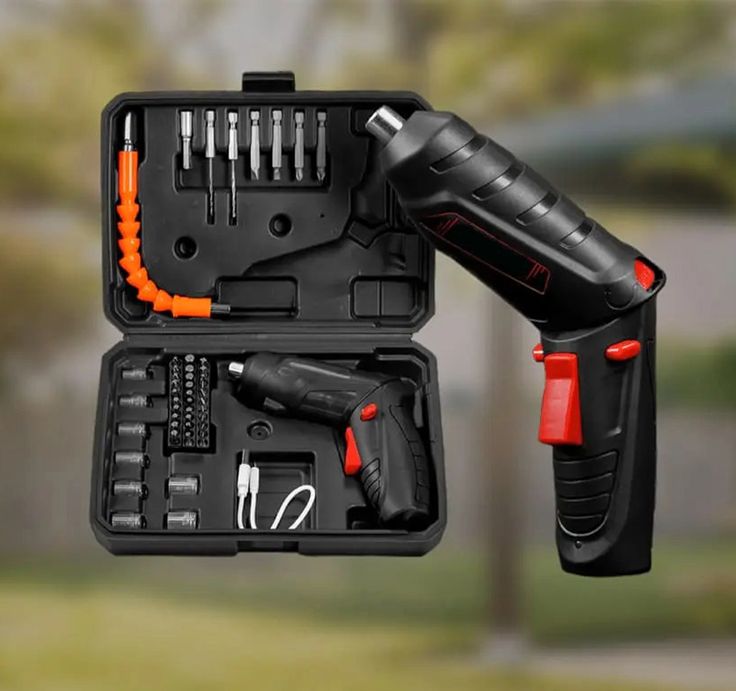 Set Of Drills And Hand Tools For Multiple Uses